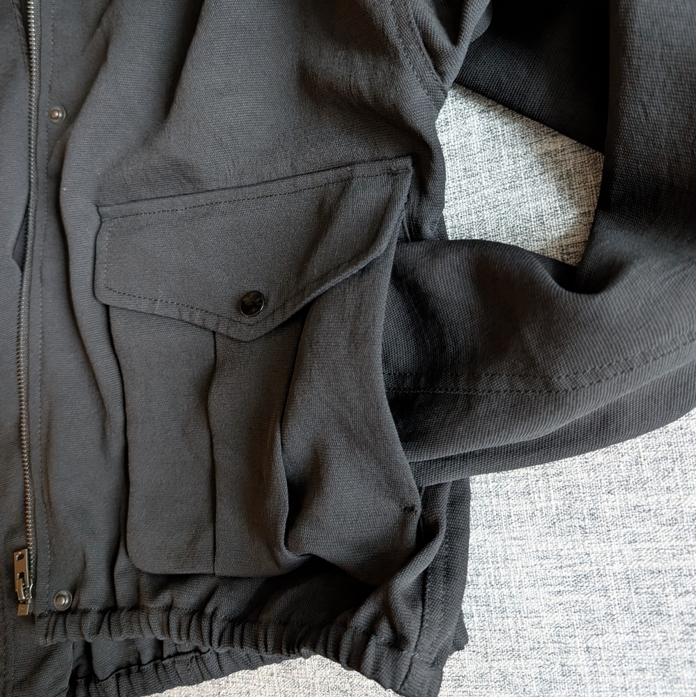 Aritzia Wilfred Kamille Bomber Jacket - Black, Size M - Picture 9 of 12